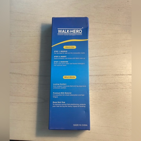 Men’s walk hero orthopedic insoles - Picture 2 of 3